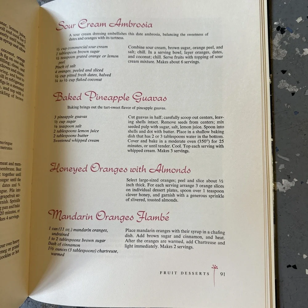 The Sunset Cook Book of Desserts HCDJ 1963 Cookbook Recipes Vintage Cooking Food